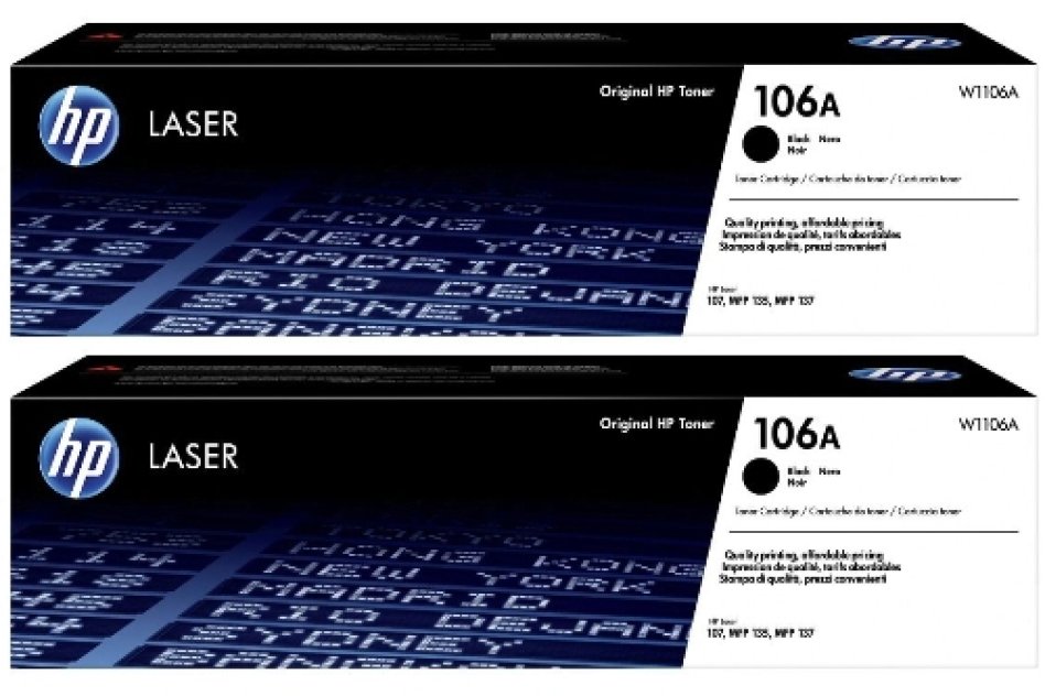 HP 106A Black Original Laser Toner Cartridge (W1106A)